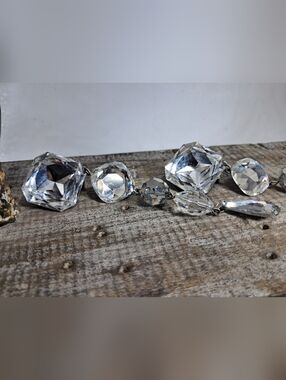 4" Vintage Austrian Crystal Chandelier Clip On Earrings